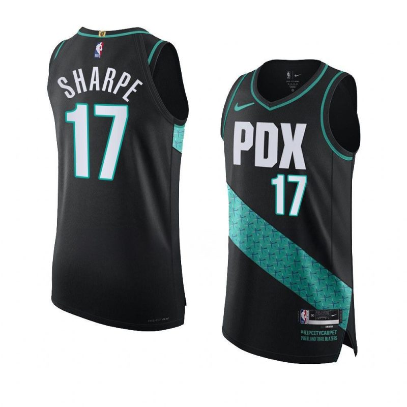 shaedon sharpe 2022 23blazers jersey city editionauthentic