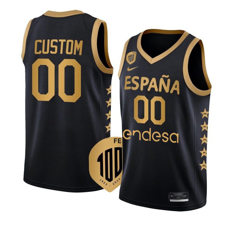 spain team 100 centennial custom black espana baske