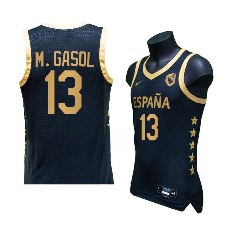 spain team camiseta centenario marc gasol black neg