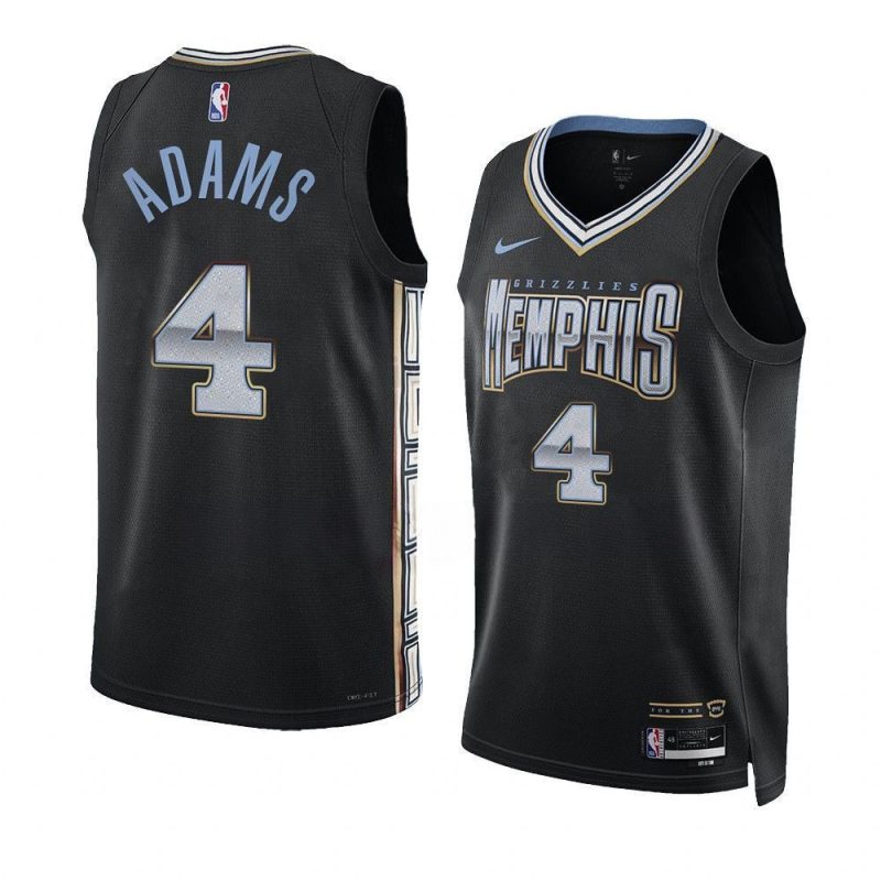 steven adams grizzliesjersey 2022 23city edition blackswin