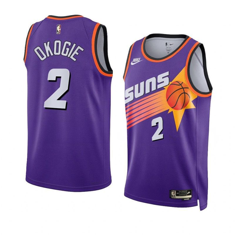 suns josh okogie purple 2022 23classic edition jers