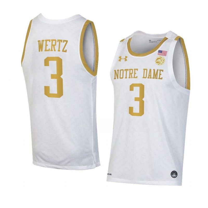 trey wertz jersey college basketball white 2022 23