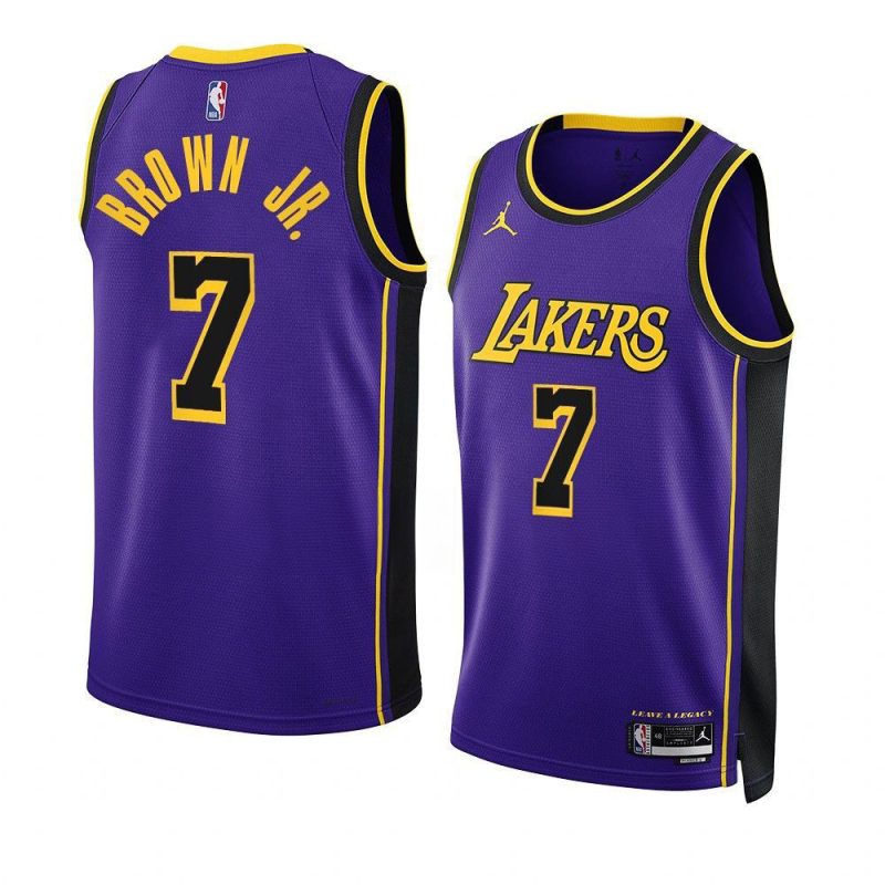 troy brown jr. lakersjersey 2022 23statement edition yythk