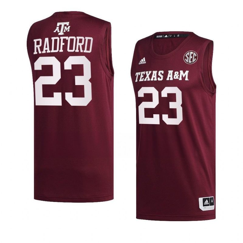 tyrece radford jersey college basketball maroon 2022 yythk