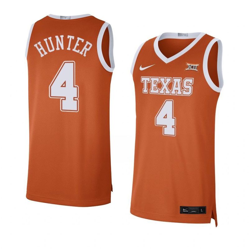 tyrese hunter jersey limited basketball orange 2022 yythkg