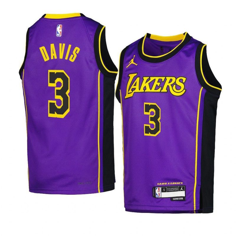 youth anthony davis lakers purple statement edition yythkg