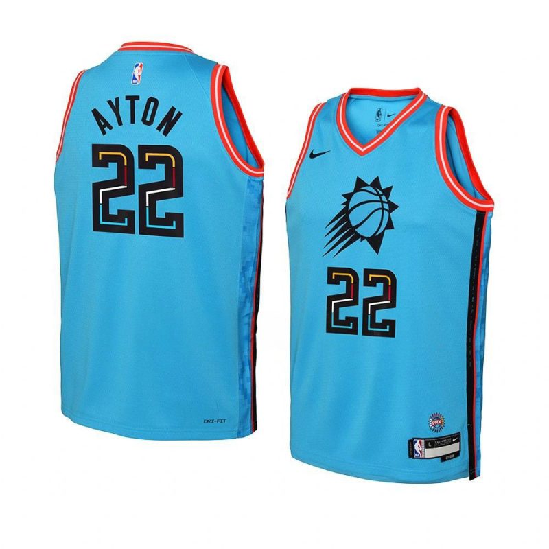 youth deandre ayton suns turquoise city edition jer