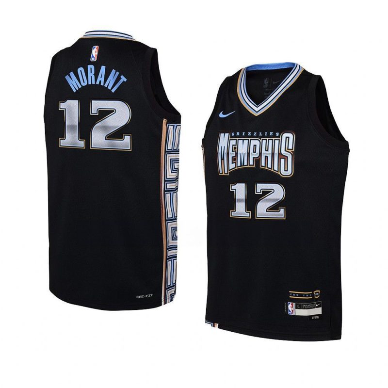 youth ja morant grizzlies black city edition jersey