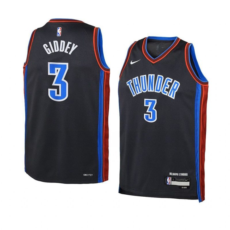 youth josh giddey thunder grey city edition jersey