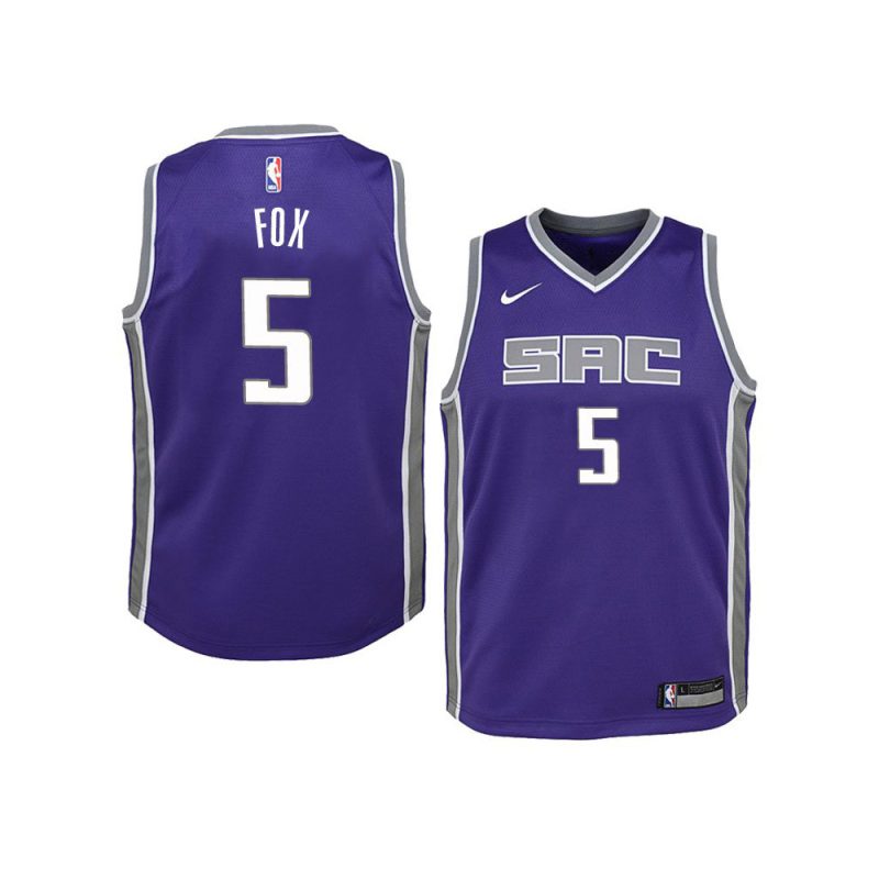 youth kings de aaron fox icon purple jersey