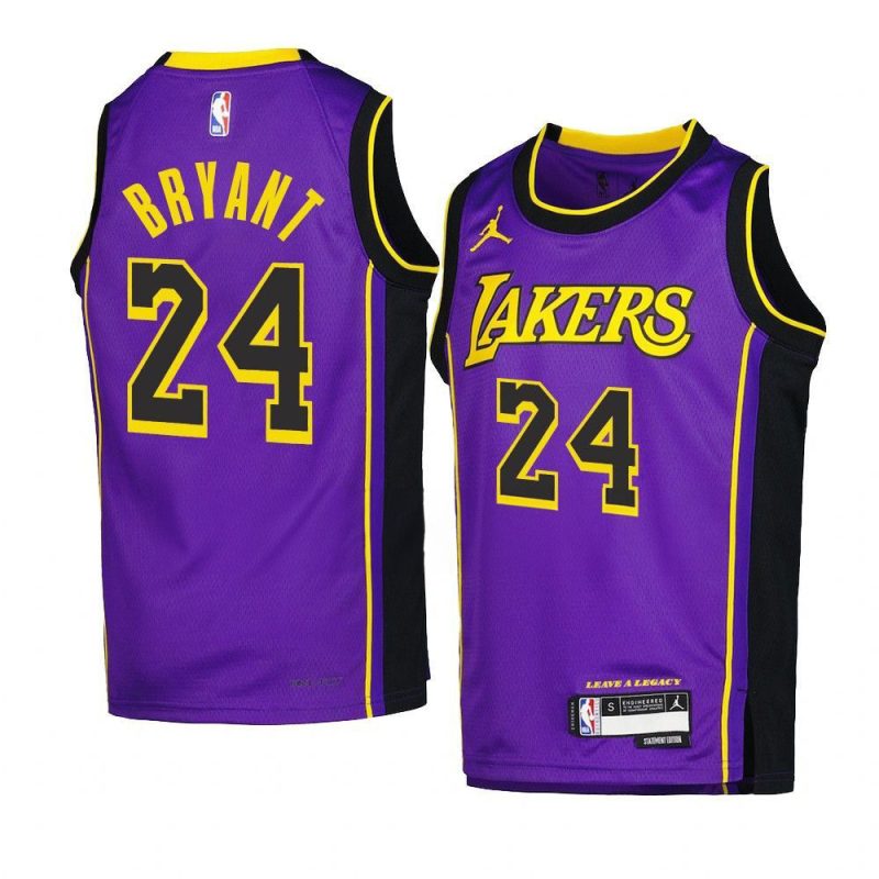 youth kobe bryant lakers purple statement edition j