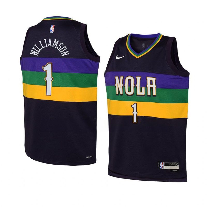 youth zion williamson pelicans purple city edition